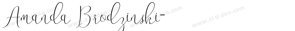 Amanda Brodzinski字体转换